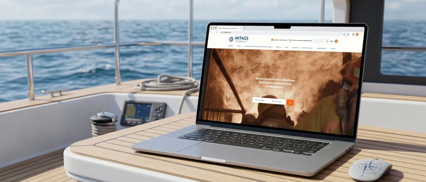 MITAGS course catalog and enrollment platform screen