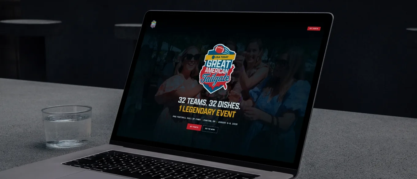 USA TODAY Great American Tailgate homepage landing page screenshot