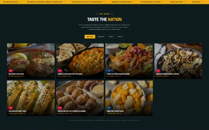 USA TODAY Great American Tailgate event section screenshot