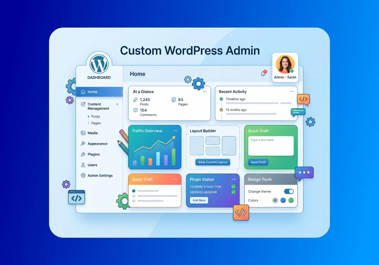 A custom admin experience shaped around the team’s workflow.